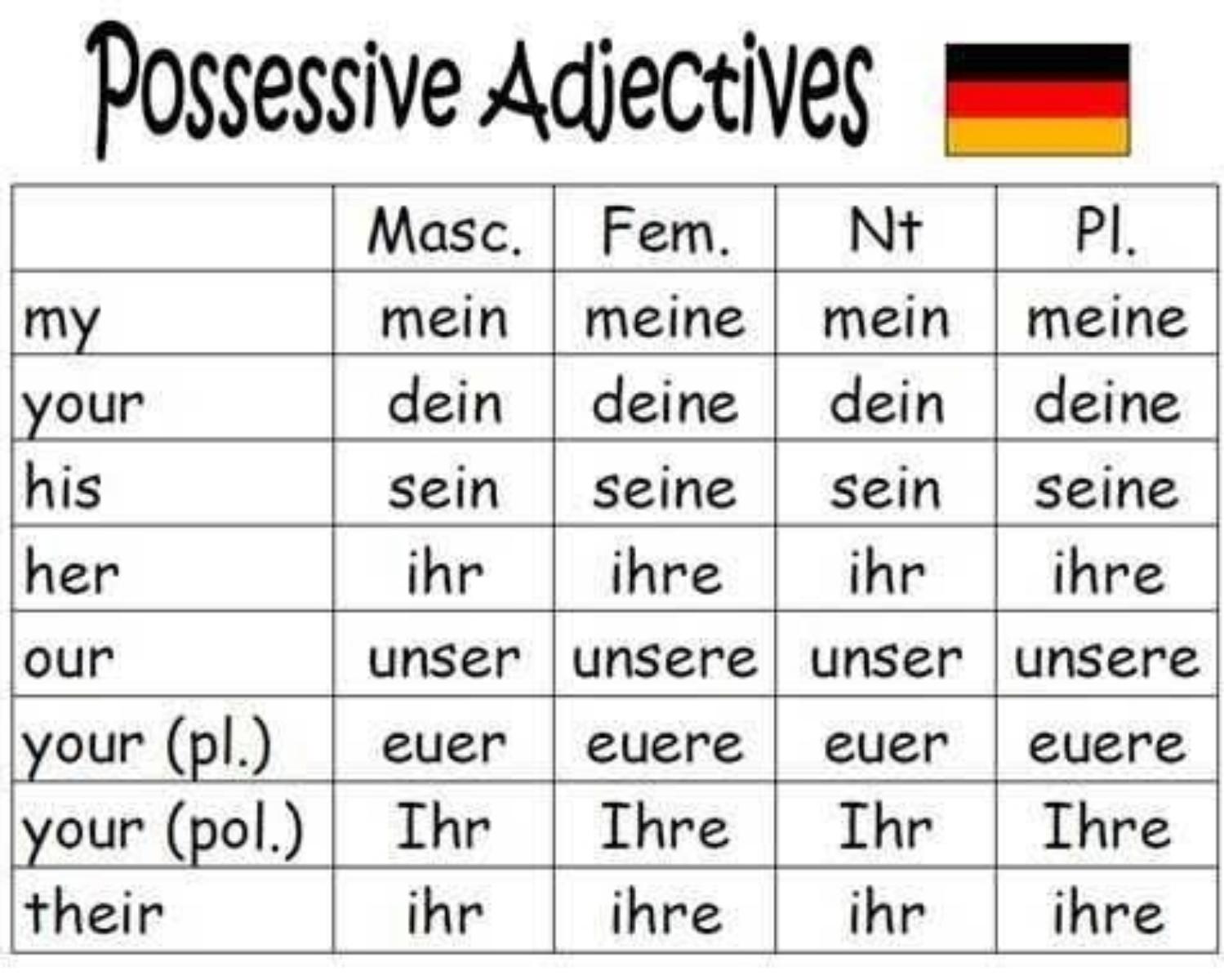 Possessive Pronouns