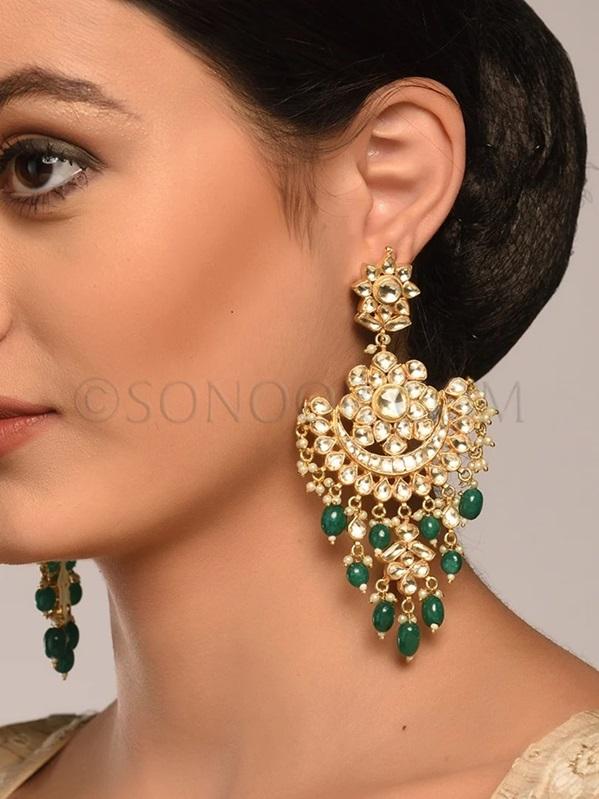 Indian Jhumka and Beaded Earrings at Sonoor