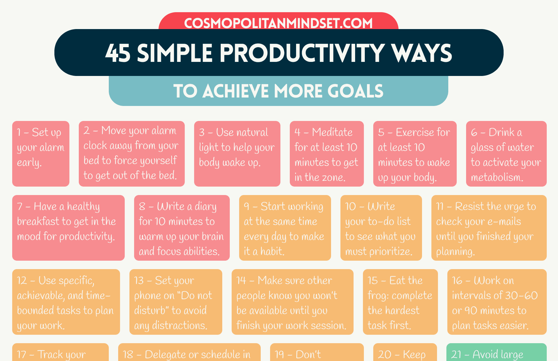 45 Simple Ways To Become More Productive And Change Your Life Forever