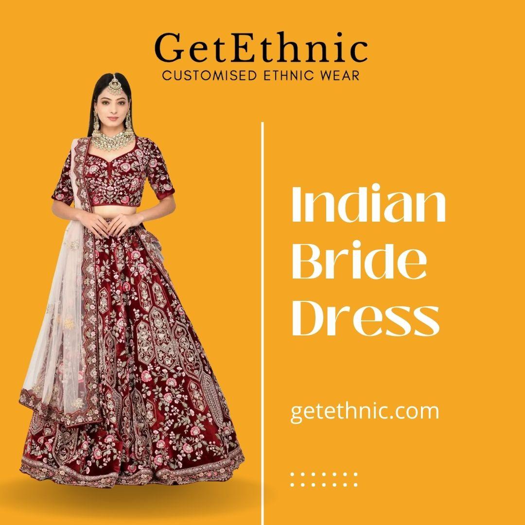 Jewelry, Hairstyles, and Makeup for the Indian Bride Dress