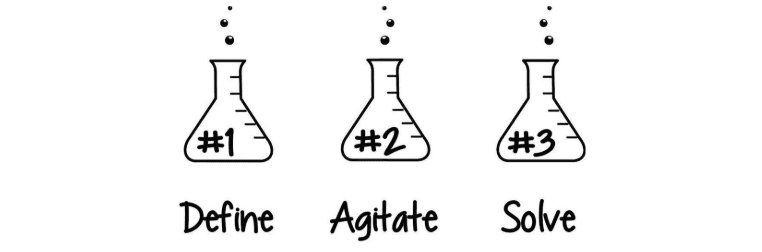 Formula 1: problem/ agitate/ solve