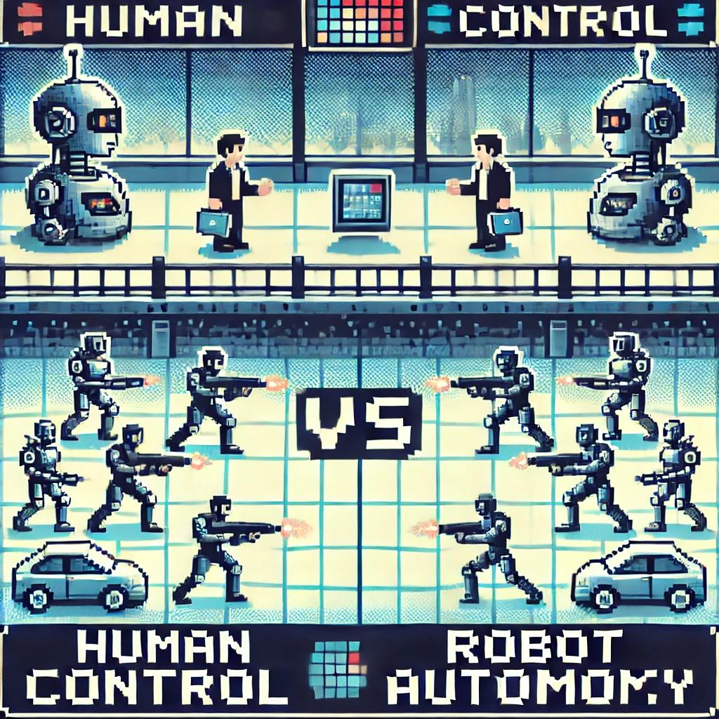 Human Control vs. Robot Autonomy