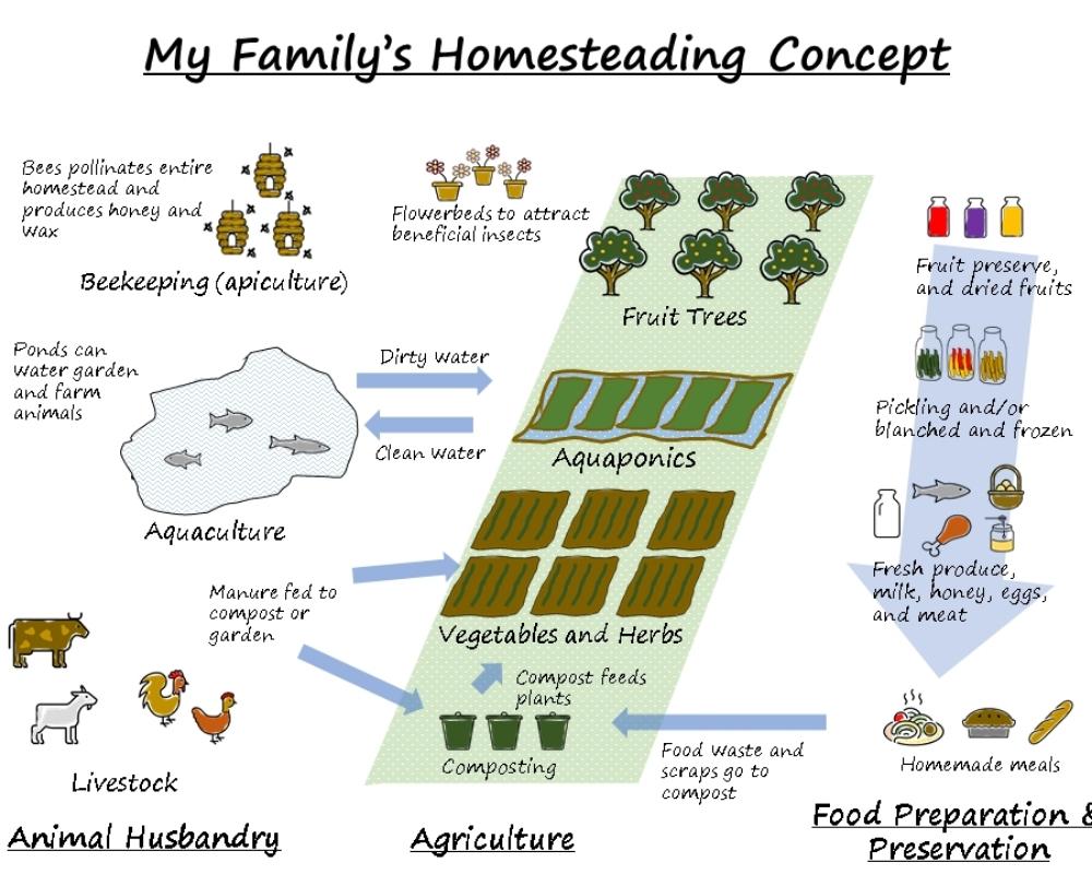 Activities that are part of a homesteading lifestyle