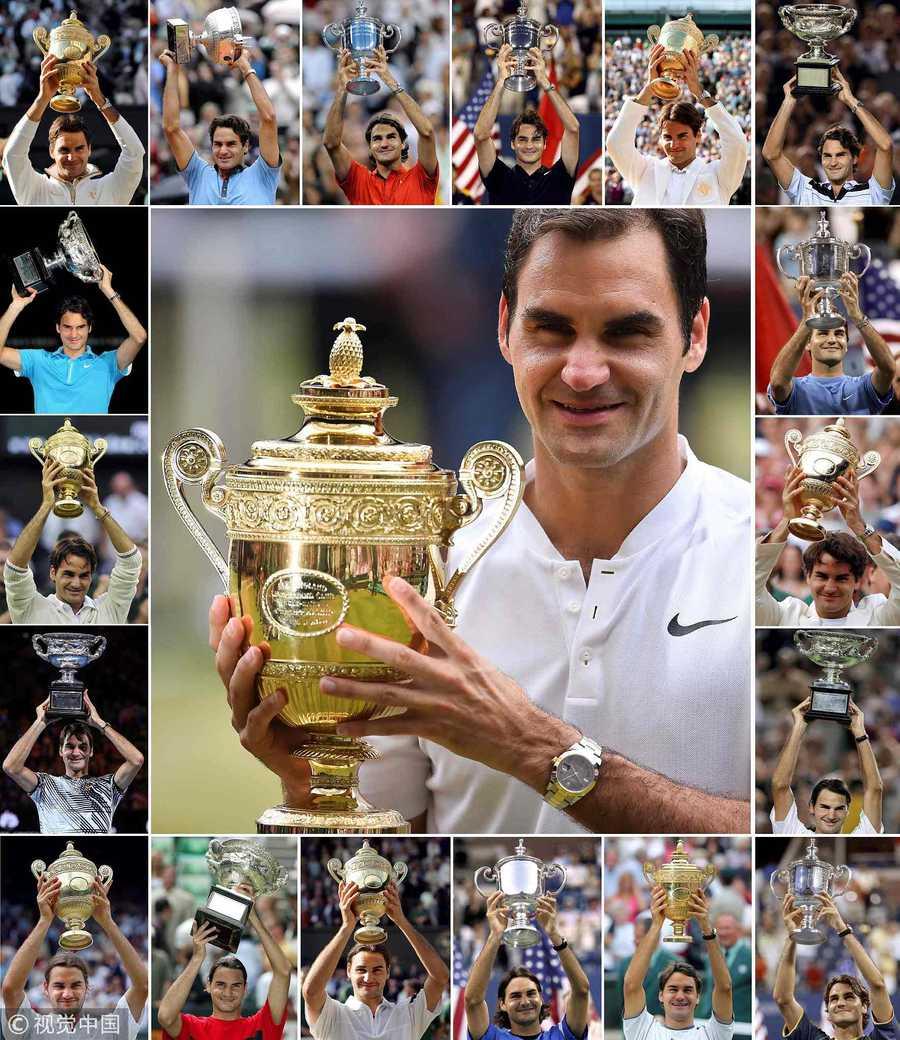 10. Which is the only men's tennis Grand Slam trophy that is gold?