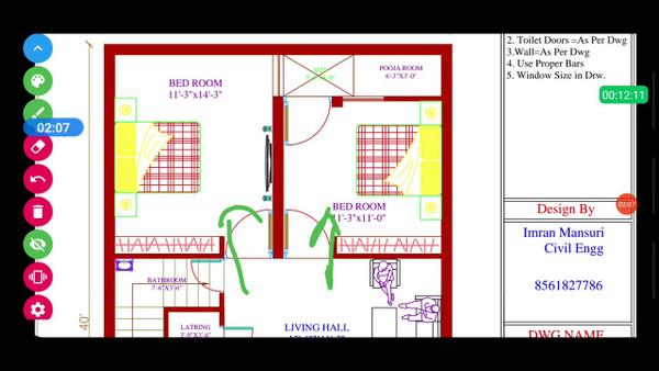 25x40 South Facing Vastu House Plan 3BHK. House Design