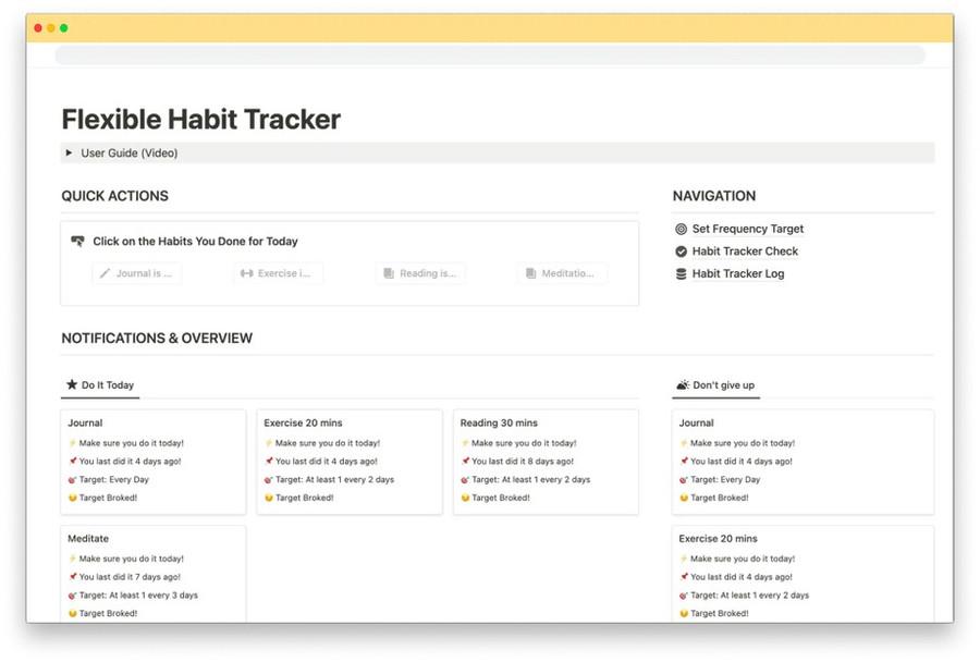 Flexible Habit Tracker