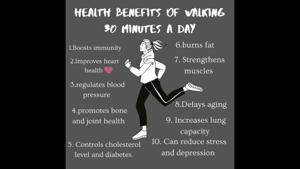 Health benefits of walking 30 minutes a day (10 Benefits of Walking)