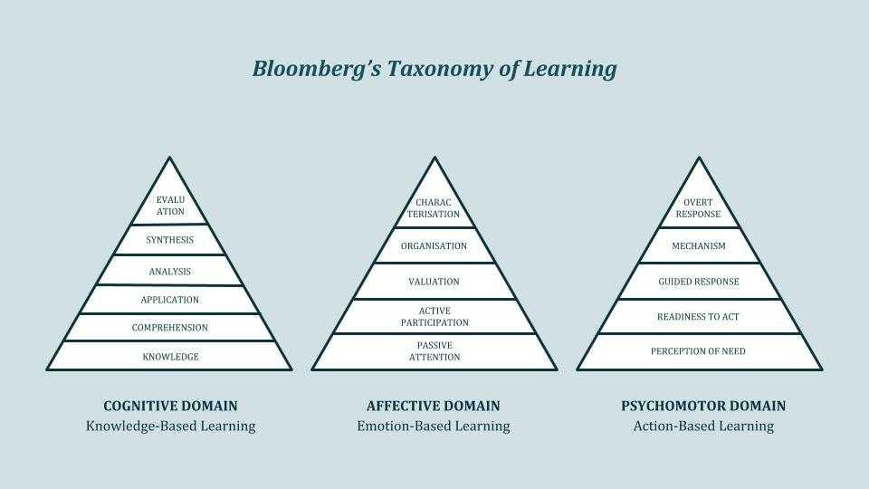 Bloom’s taxonomy: learning objectives