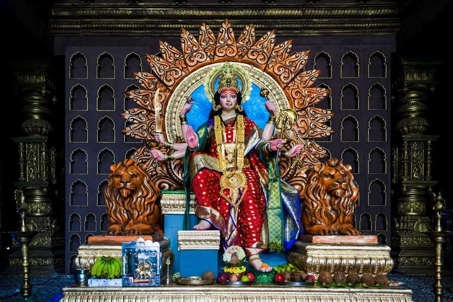 A women's power Maa durga a goddess of hindus who have a long history