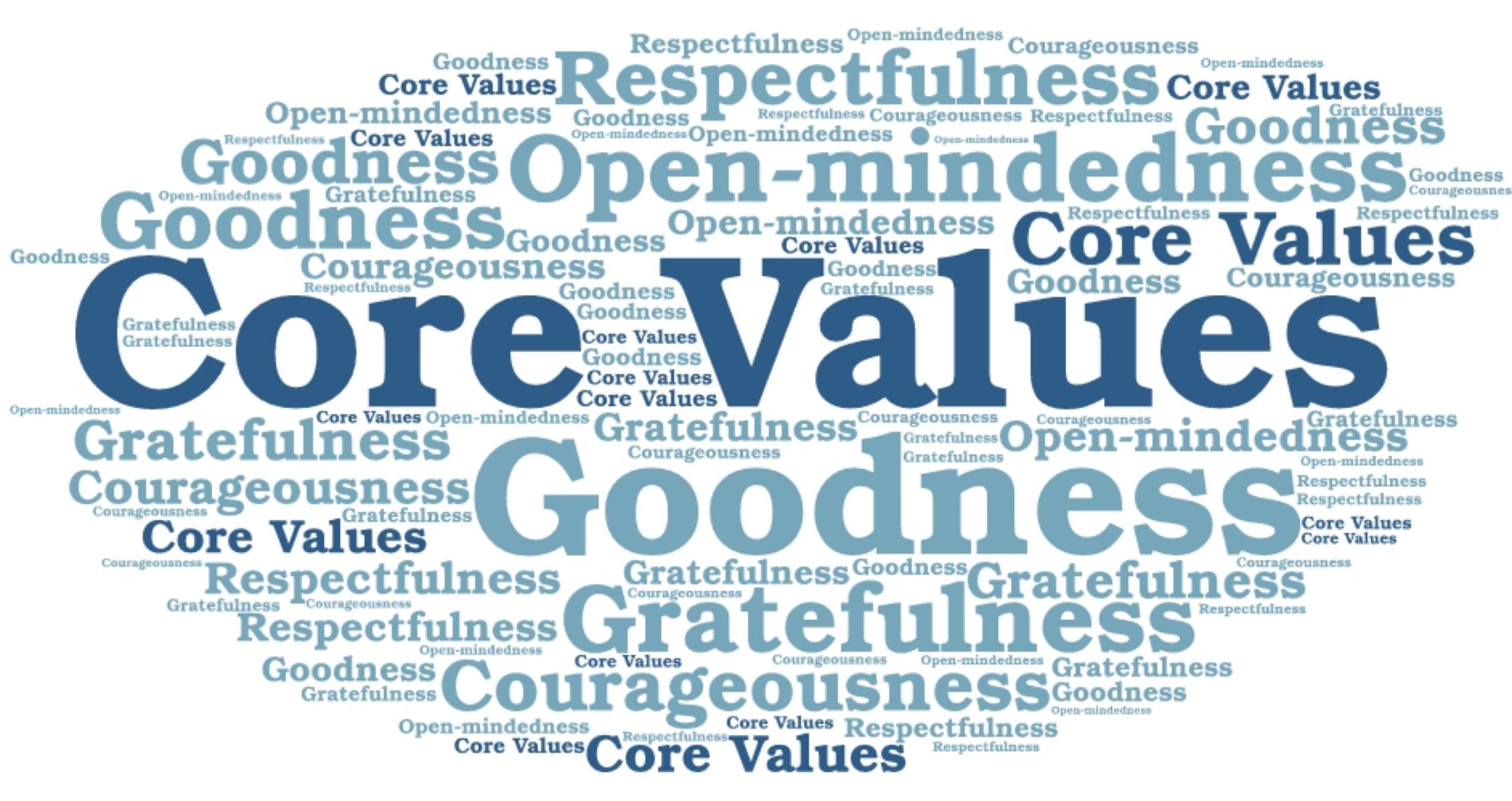 1. Write down your values