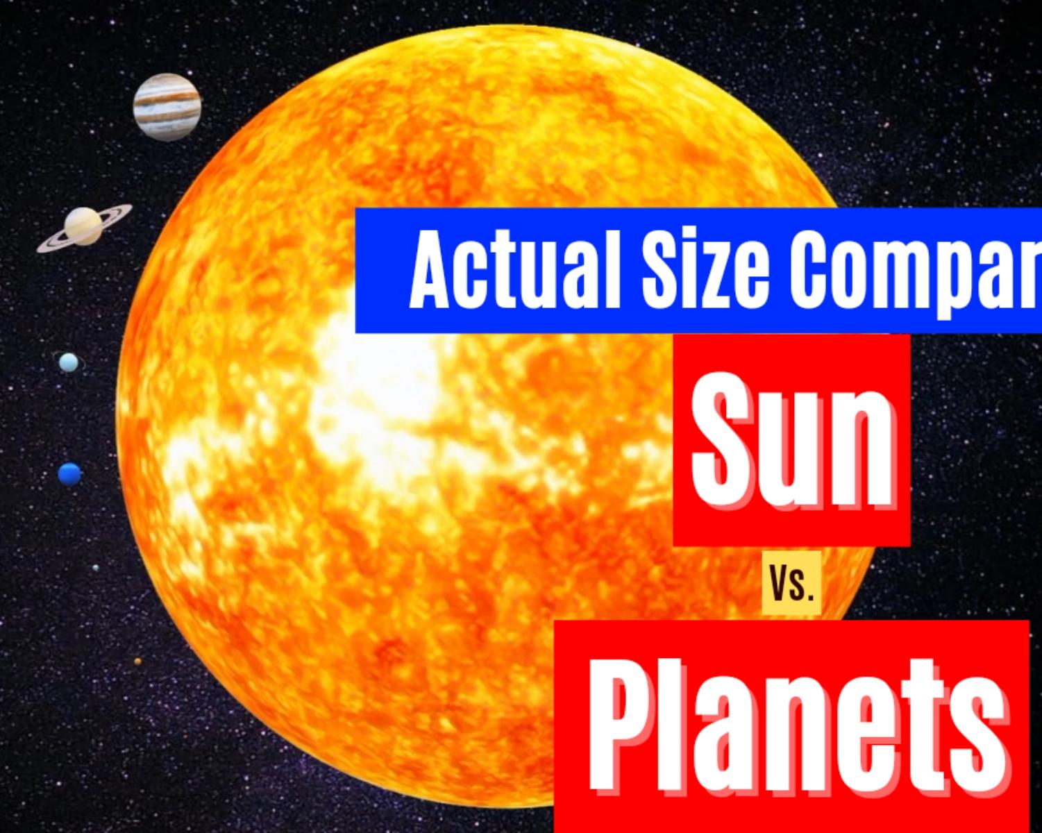 Actual Size Comparison : Sun Vs Planets.