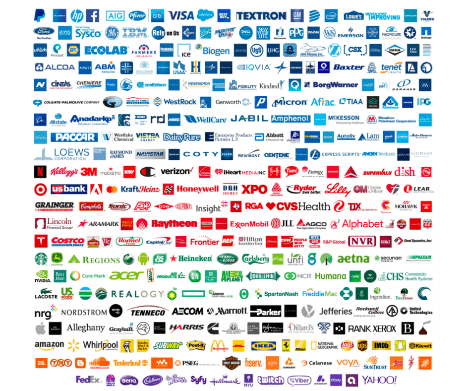Fortune 500 companies and logo colors: one big trend