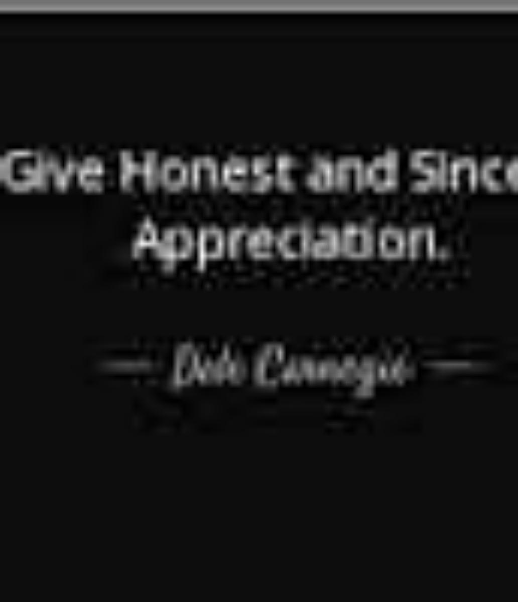 Do Sincere Appreciation