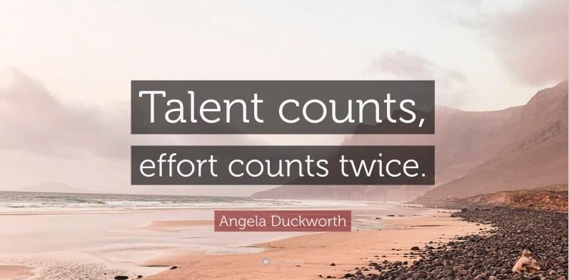 Effort is Twice as Important as Talent