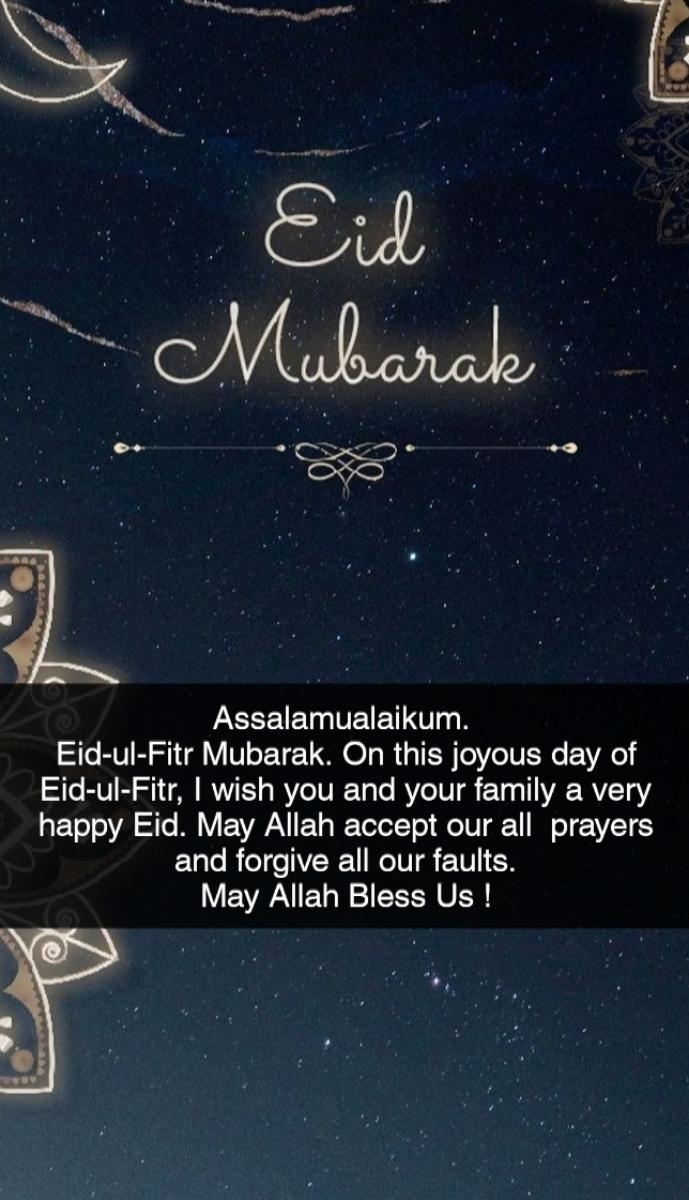 Eid - ul - Fitr Mubarak Everyone ! 