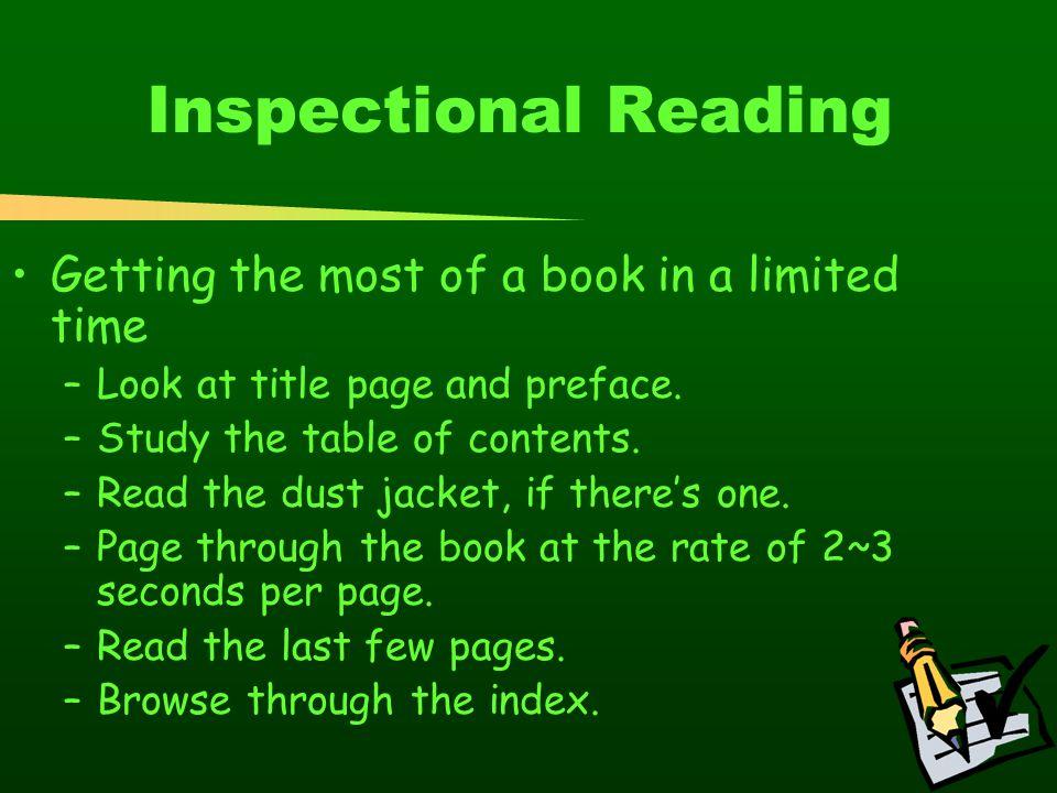 2. Inspectional Reading