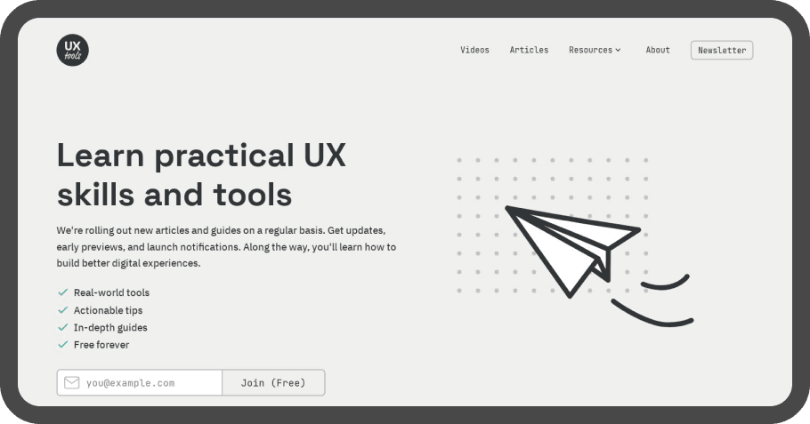6. UX Tools Newsletter
