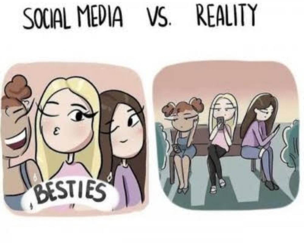 Real Life Vs Social Media Life