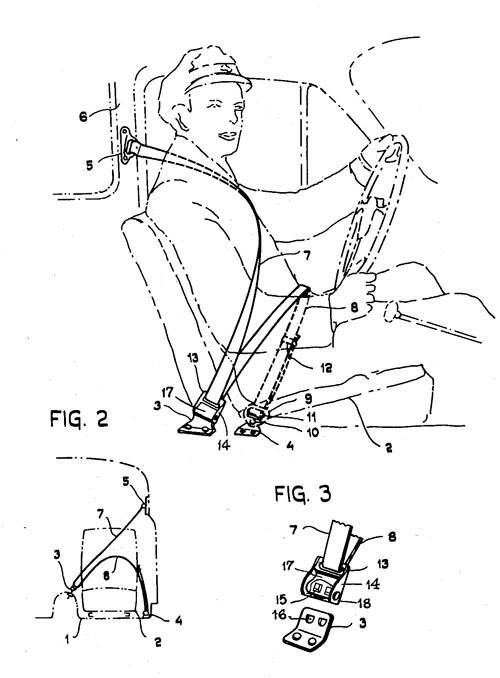 The seatbelt patent was given away