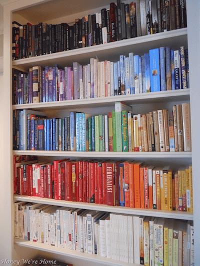 Arrange your books by colour