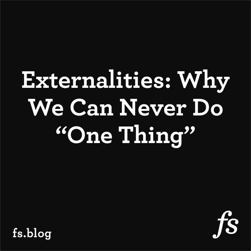 Externalities: Why We Can Never Do "One Thing"