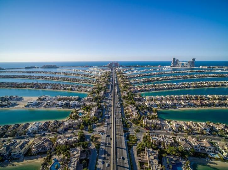8. Dubai is home to the world’s largest man-made island, the Plam Jumeirah.