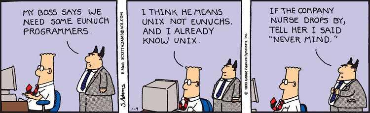 "Unix programmers"