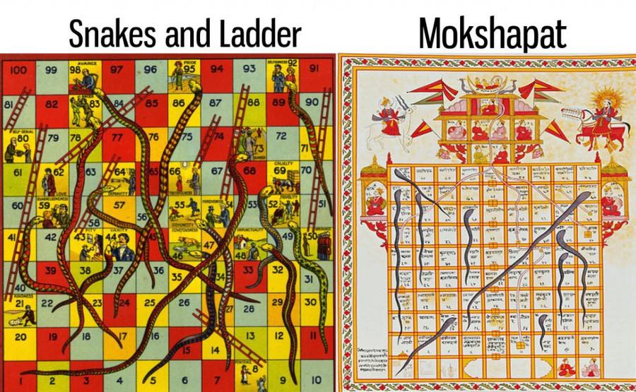 7. Snakes and Ladders was inspired by an Indian game called Mokshapat: 