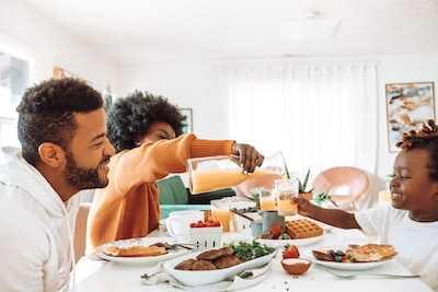 49. Eat at least one meal with your family per day