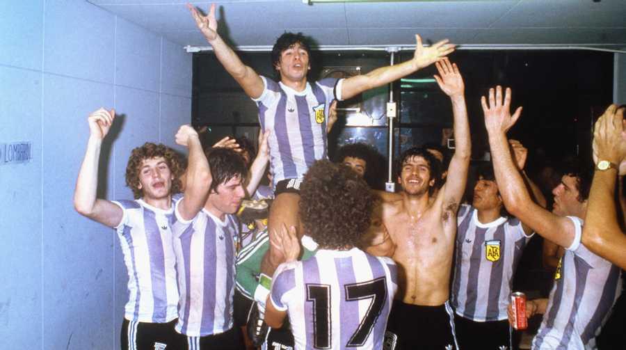 <p>Diego Maradona, in 1979, af...