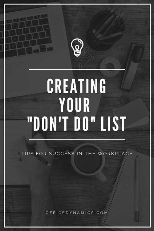 How to Create Your Don't Do List for Increased Productivity