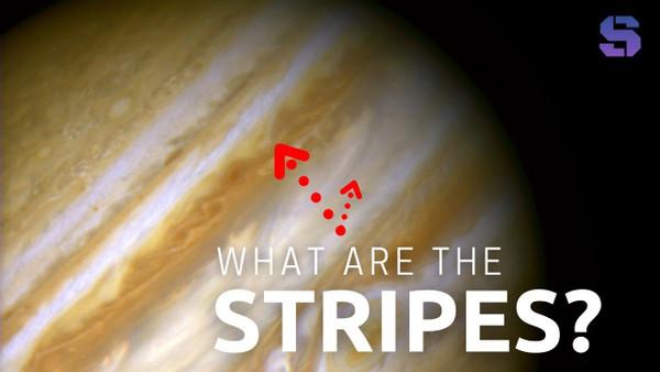 What are the stripes of color on Jupiter? #shorts