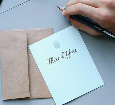Write a thank-you note