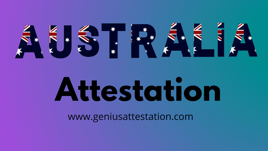 Australia Attestation Certificate