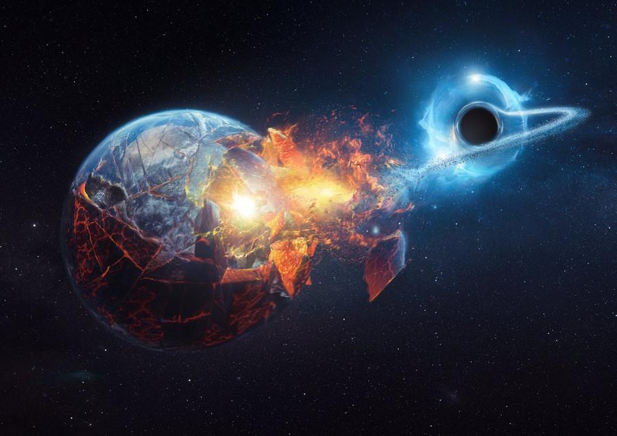 Could a black hole destroy earth?