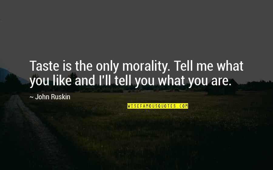 Taste as morality