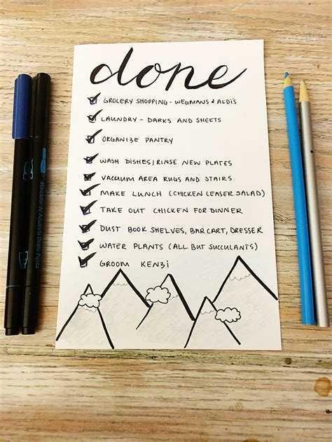 4. Make a “done” list.