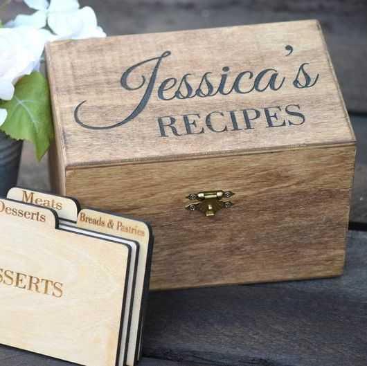Personalized Recipe Box - For her