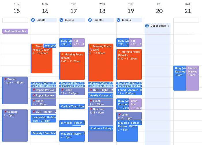 Use your calendar for productivity