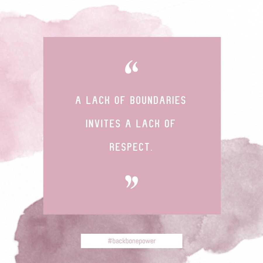 Lack of boundaries