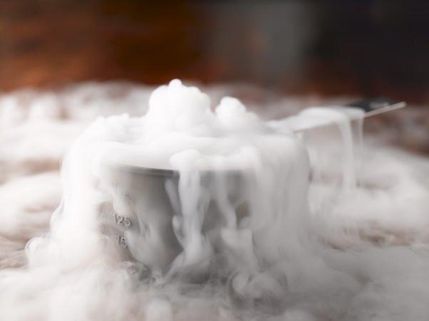 What is the temperature of dry ice?
