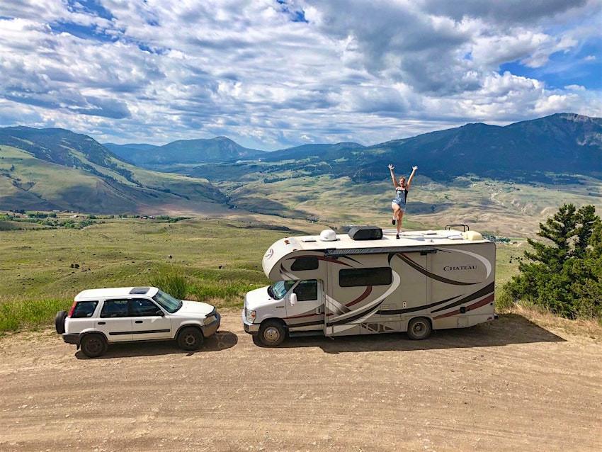 Why do people choose an RV over other methods of long-term travel?
