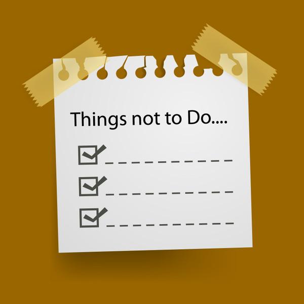 Not-to-do list