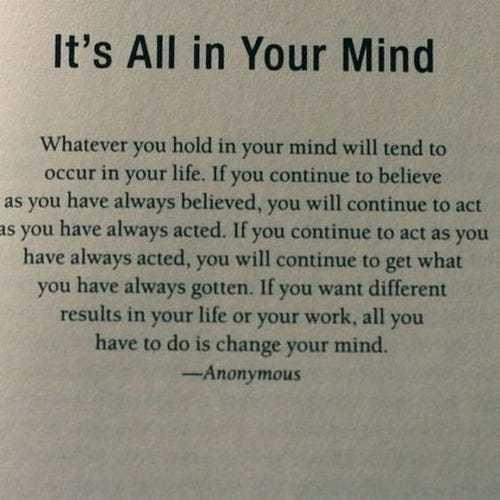 7. It's all in your mind