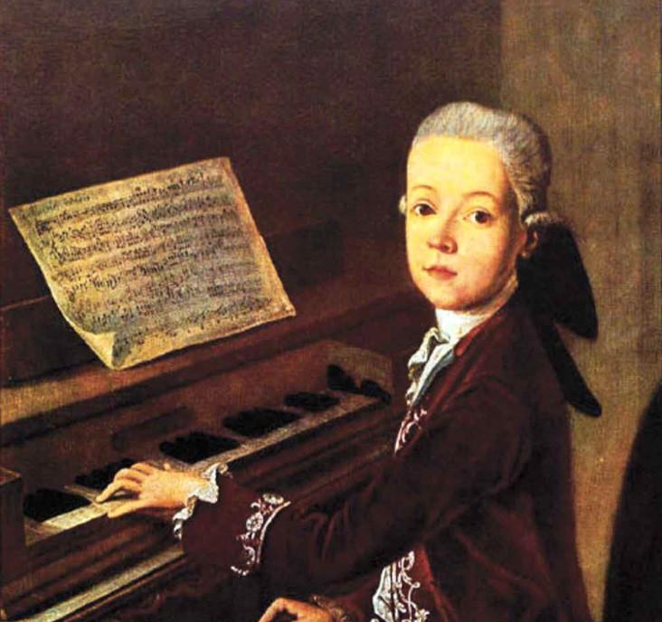 How old was Mozart when he wrote his first song?