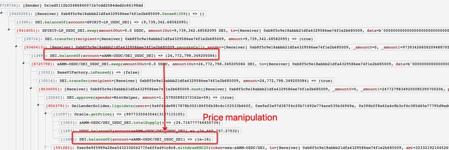 Price manipulation on oracle